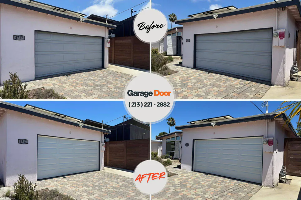 Before and after: garage door repair Masontown, PA
